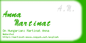 anna martinat business card
